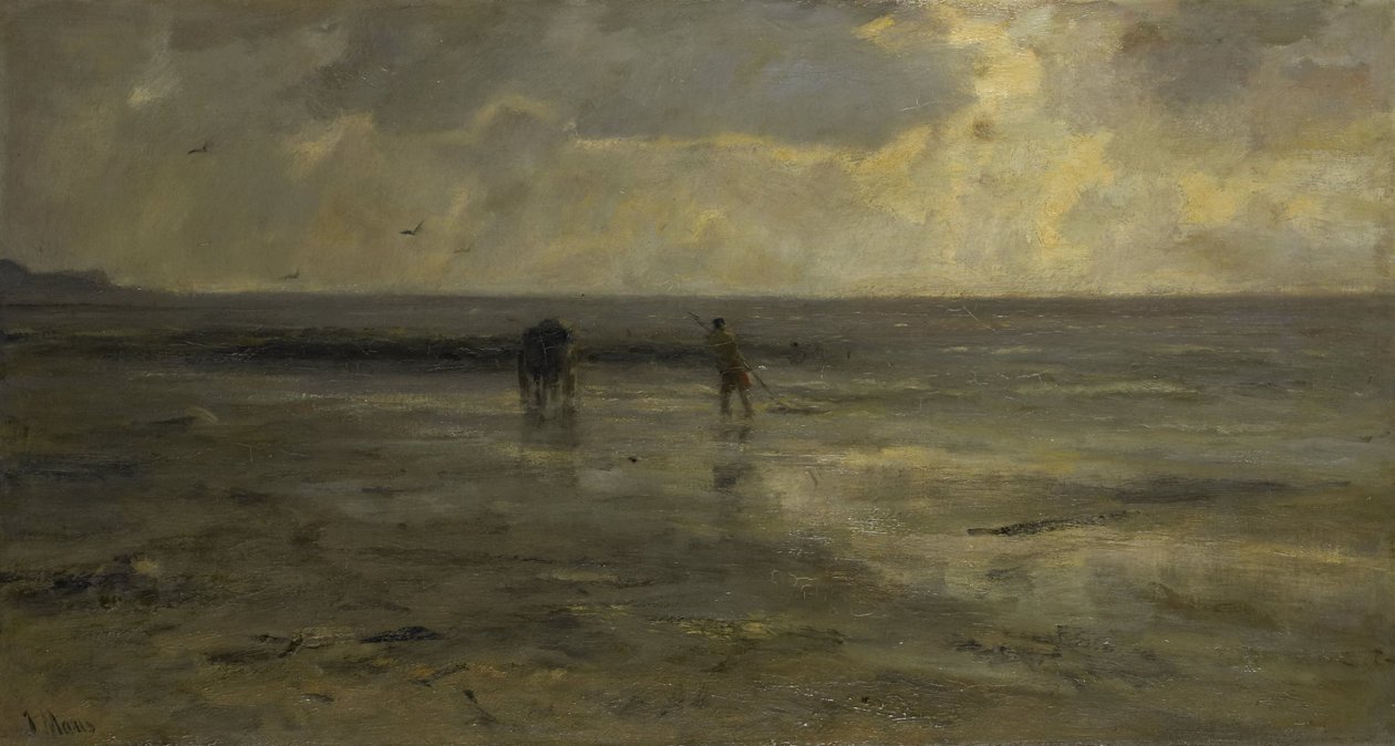 Praia à noite de Jacob Maris