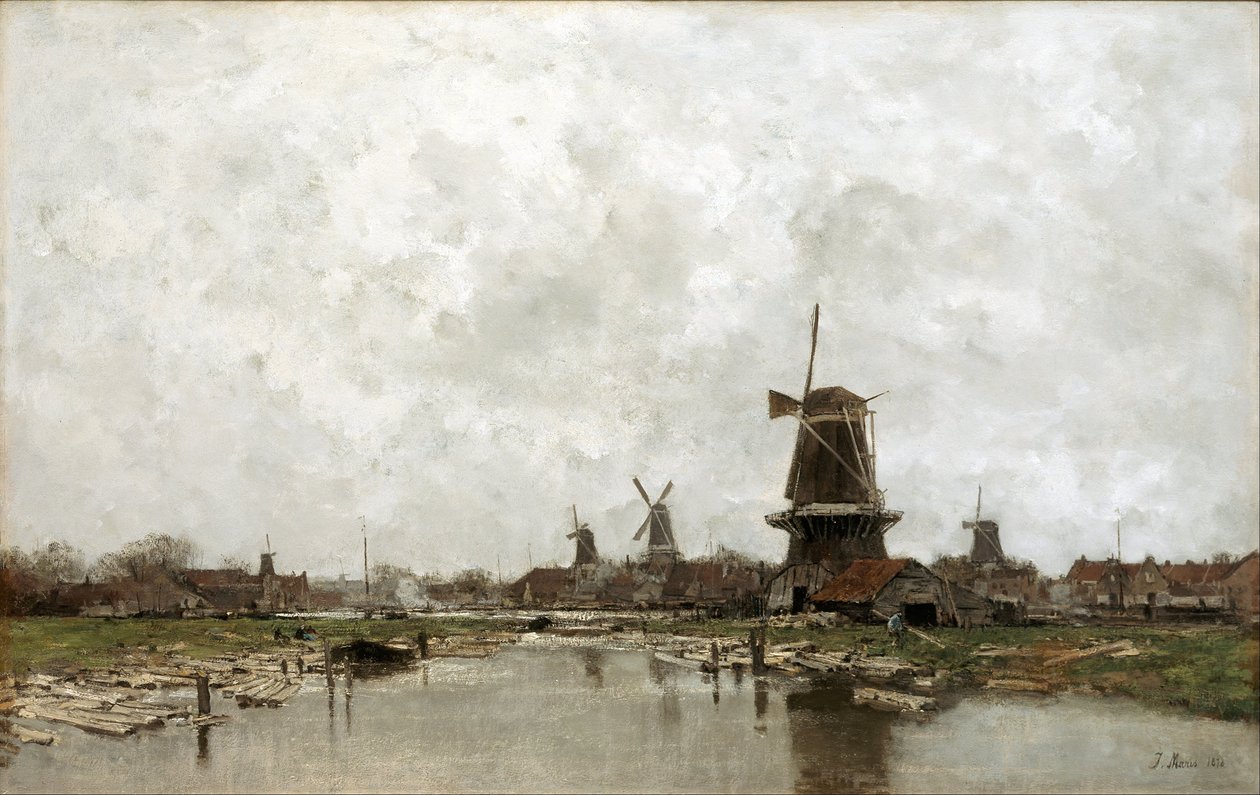 Os cinco moinhos de vento de Jacob Maris