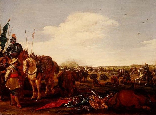 Uma cena de batalha de Jacob Martsen de Jonge