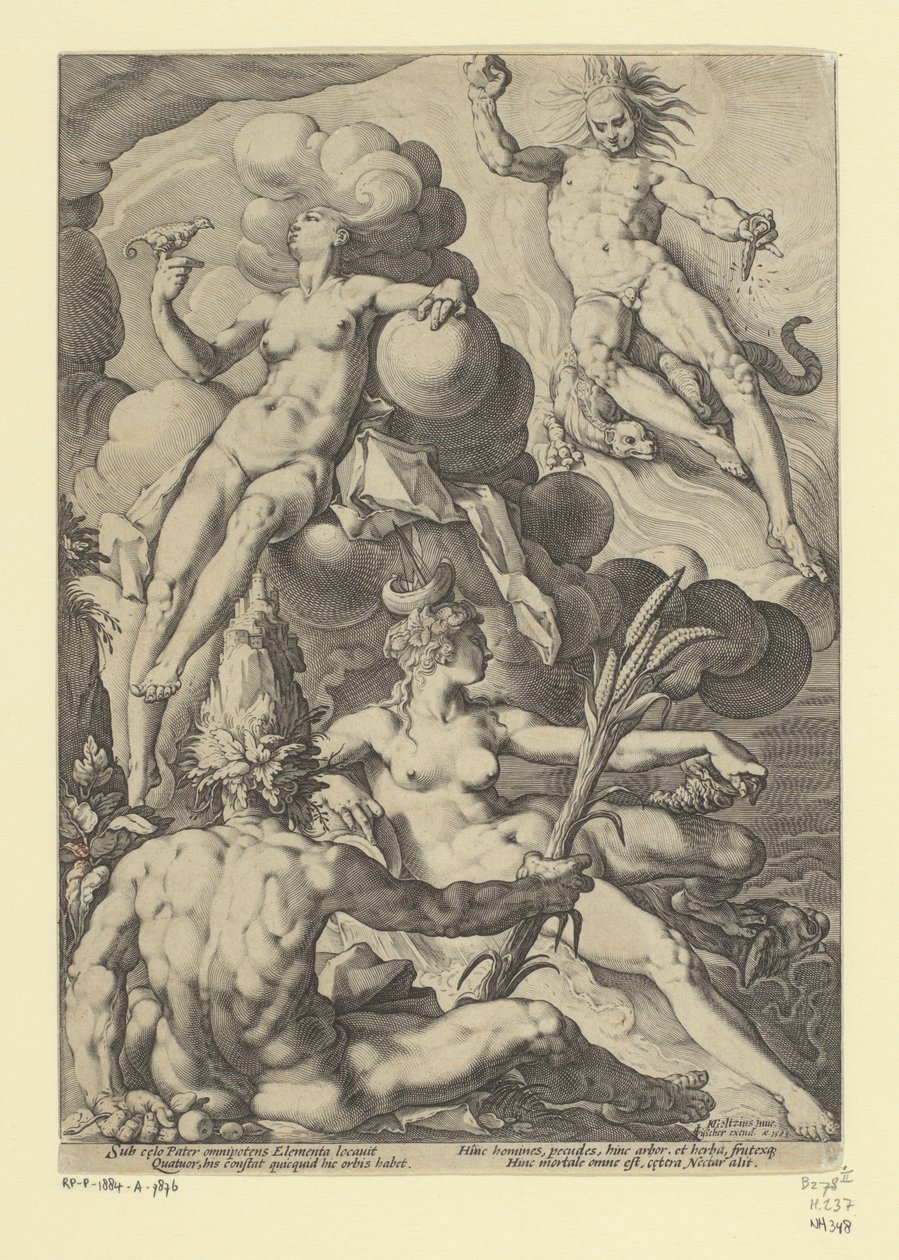 Os quatro elementos
Representações mitológicas e alegóricas (título da série) de Jacob Matham (attributed to)