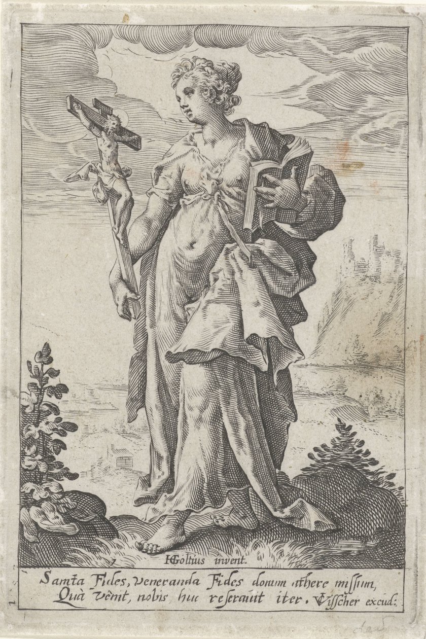Fé (Fides) de Jacob Matham (attributed to)