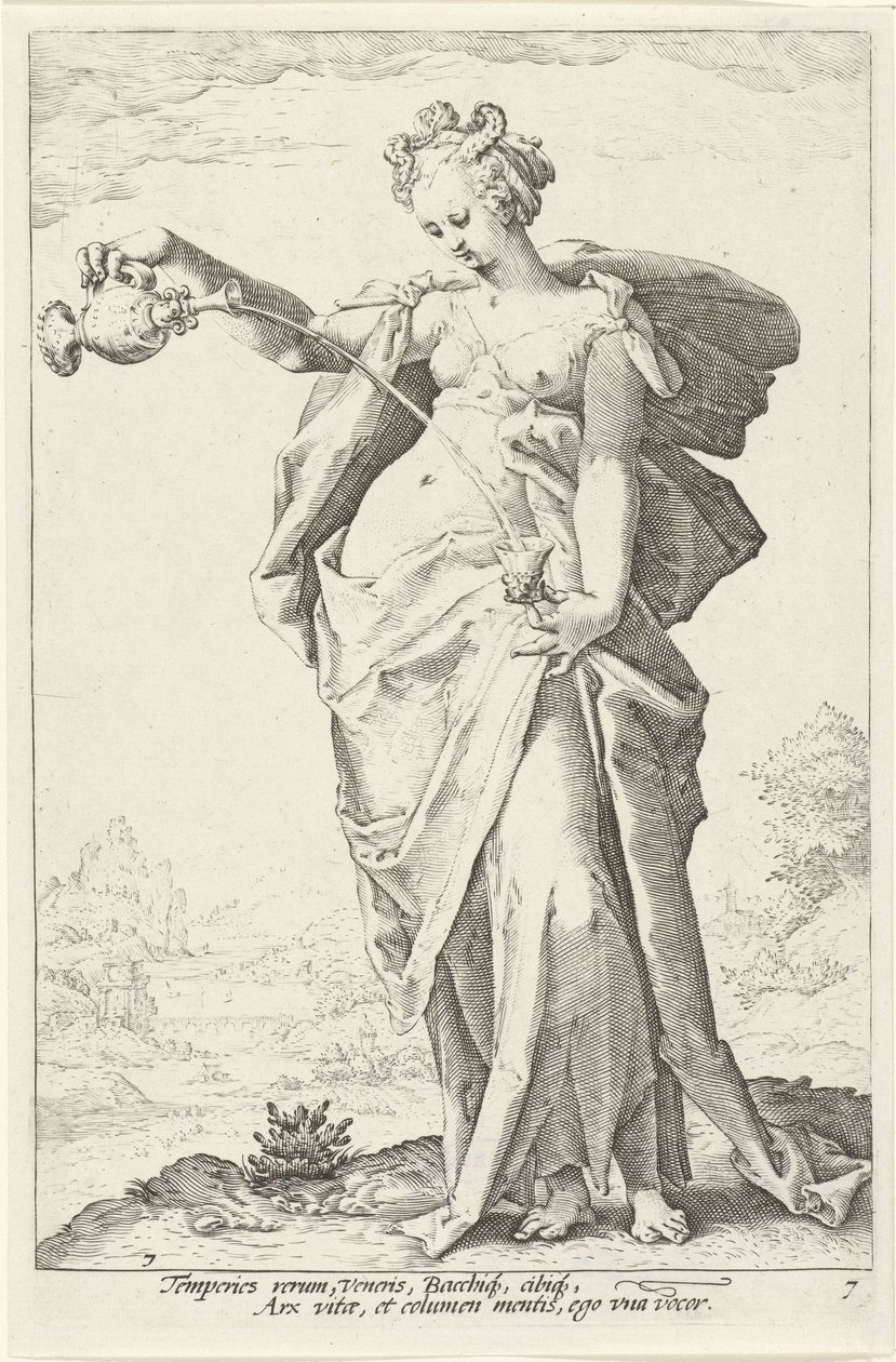 Temperança (Temperantia)
As virtudes (título da série) de Jacob Matham (attributed to)