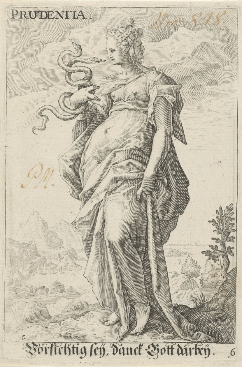 Prudência (Prudentia)
Prudentia (título sobre o objecto) de Jacob Matham (attributed to)