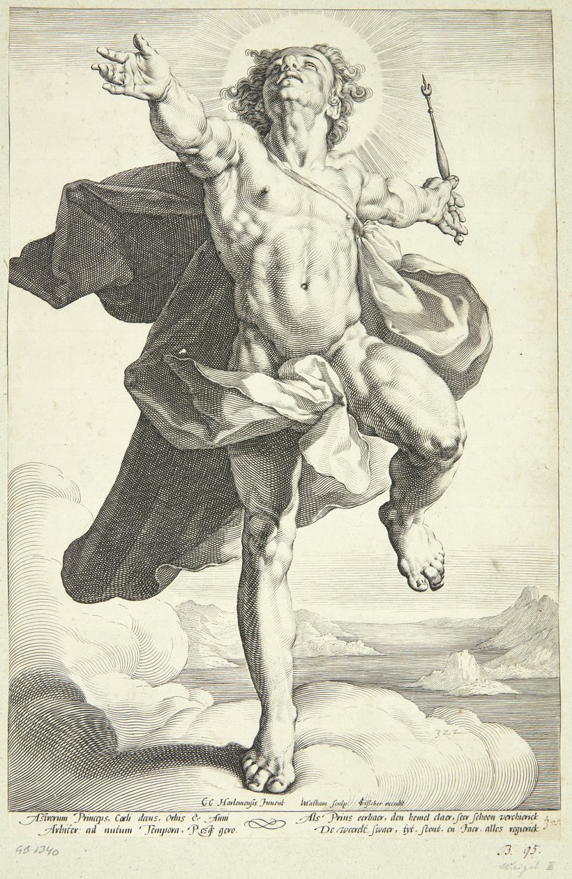 Apolo como Sol de Jacob Matham