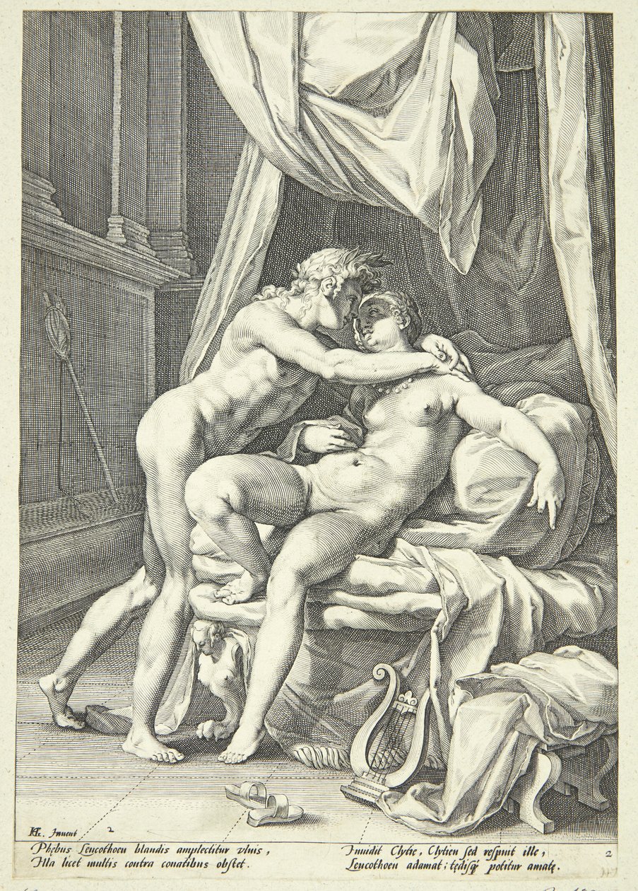 Apollo og Lefkothea de Jacob Matham