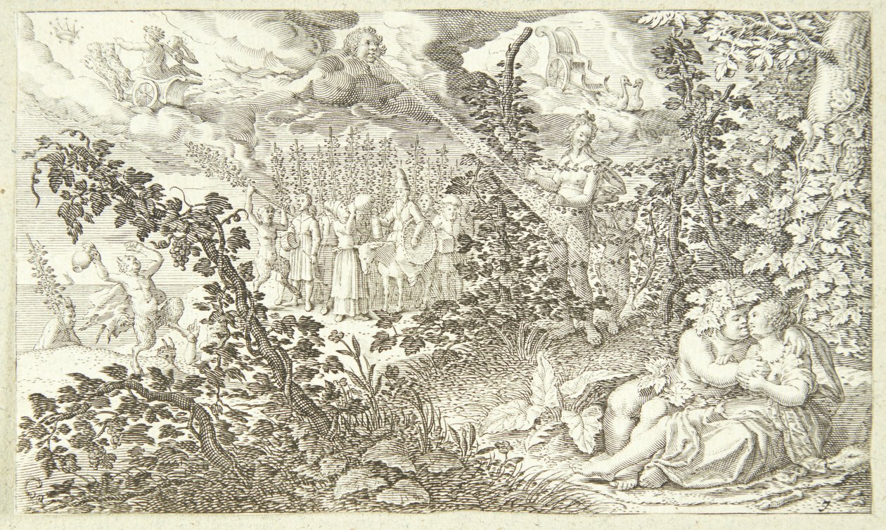Baco e Ariadne de Jacob Matham