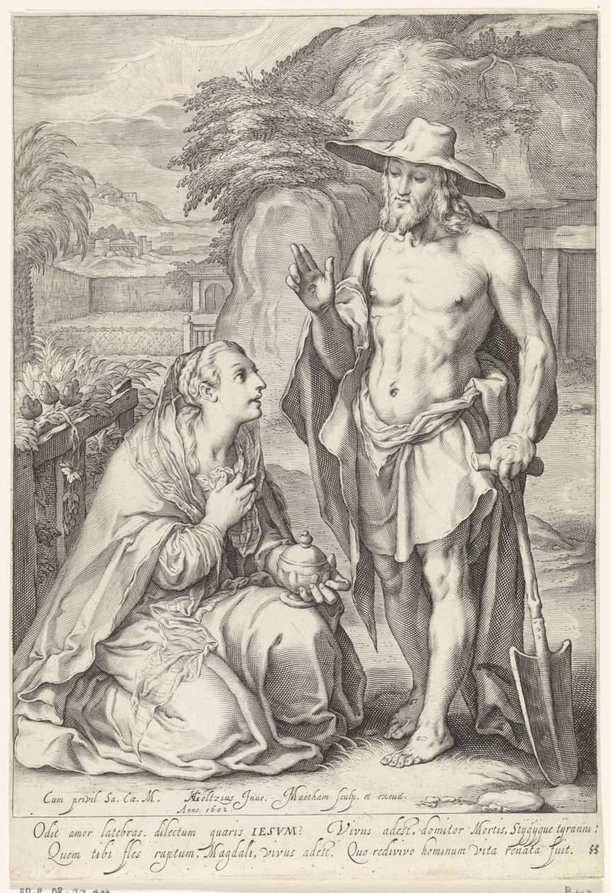 Cristo aparece a Maria Madalena (Noli me tangere) de Jacob Matham