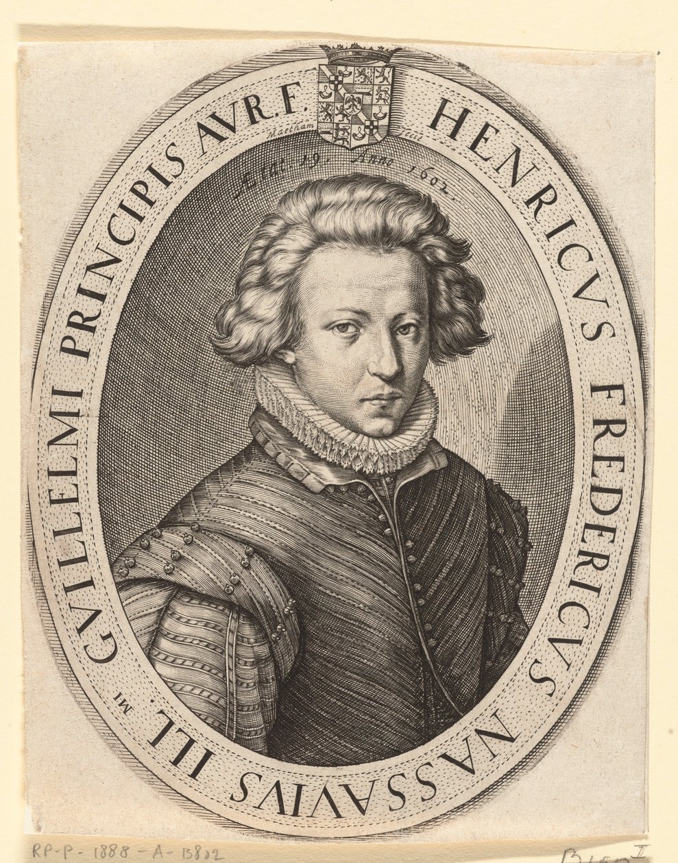 Frederico Henrique, Príncipe de Orange em 1602 de Jacob Matham