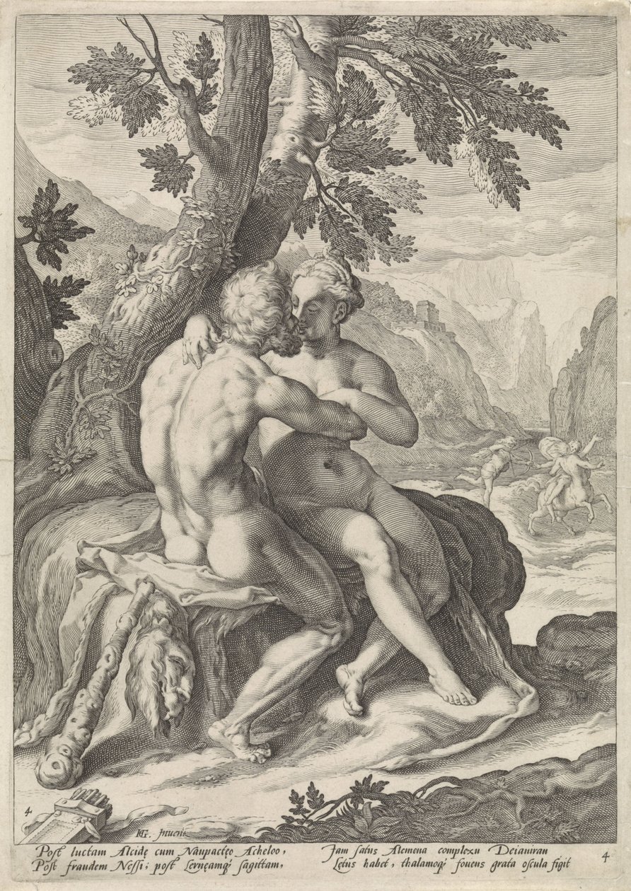 Hércules e Deianira Amores dos Deuses (título da série) de Jacob Matham