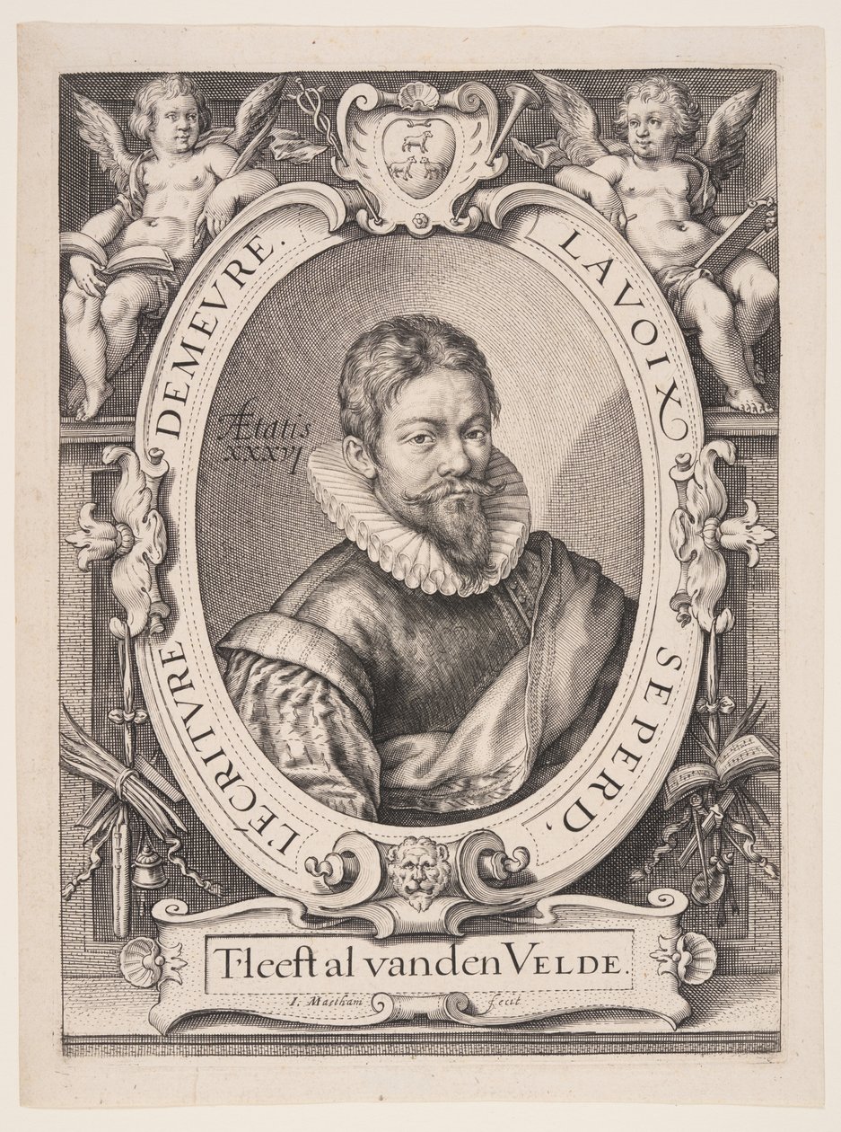 Jan van de Velde, o Velho, Calígrafo em Haarlem de Jacob Matham