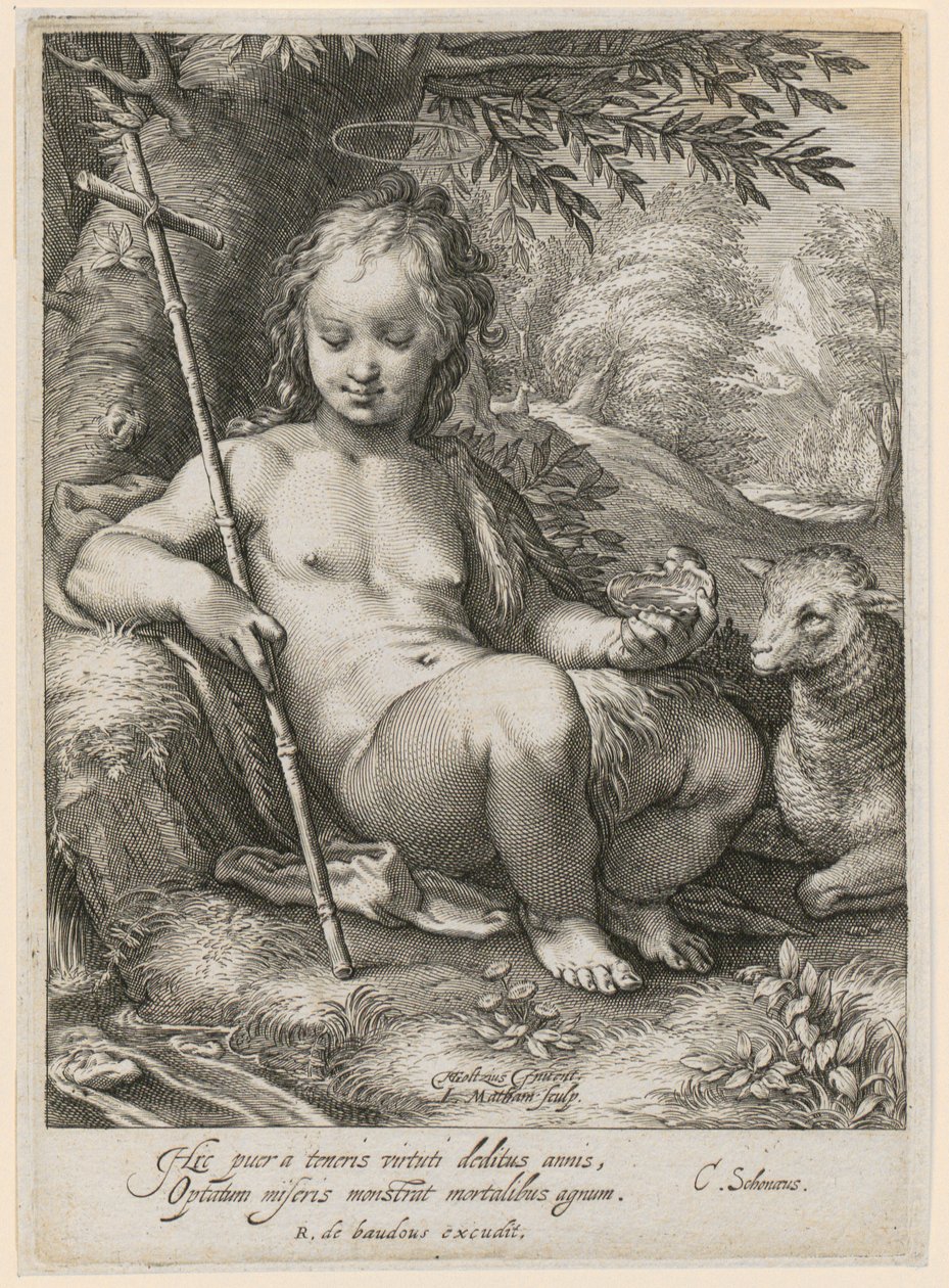 São João Baptista em criança de Jacob Matham