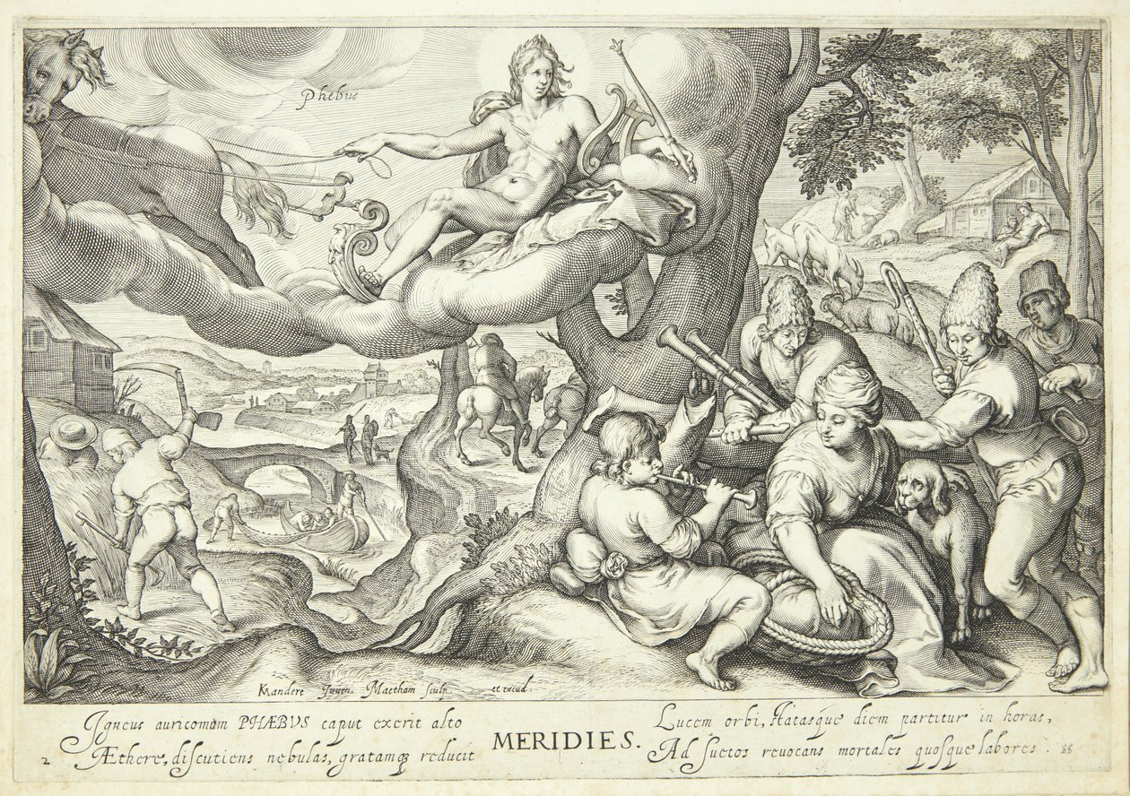 Meio-dia, horário de Febo de Jacob Matham