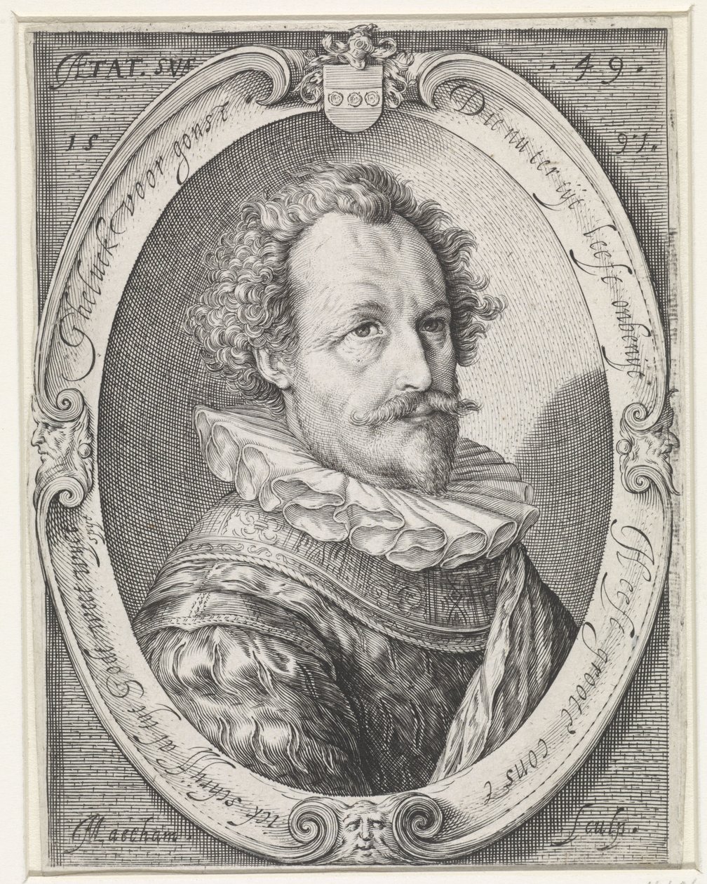 Retrato de um homem desconhecido com 49 anos de Jacob Matham