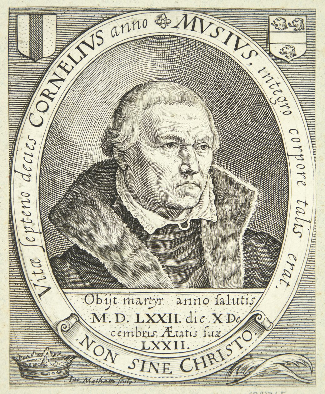 Retrato de Cornelis Musius de Jacob Matham