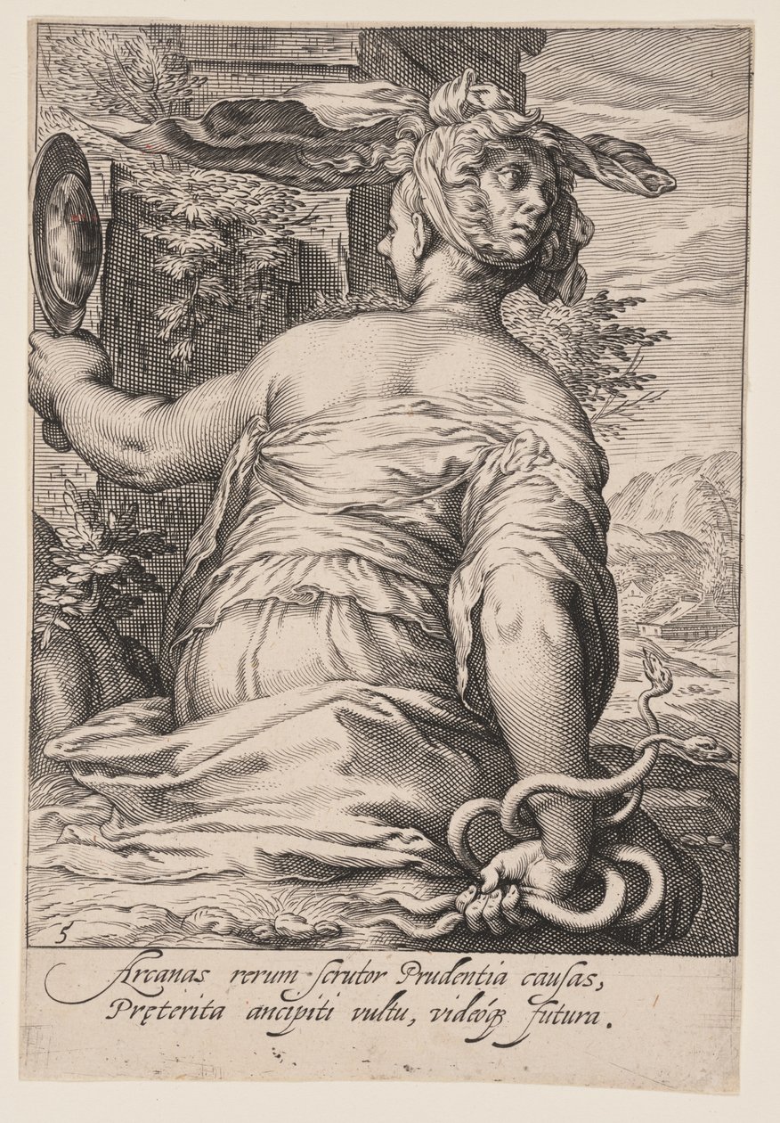 Prudência, de As Sete Virtudes de Jacob Matham