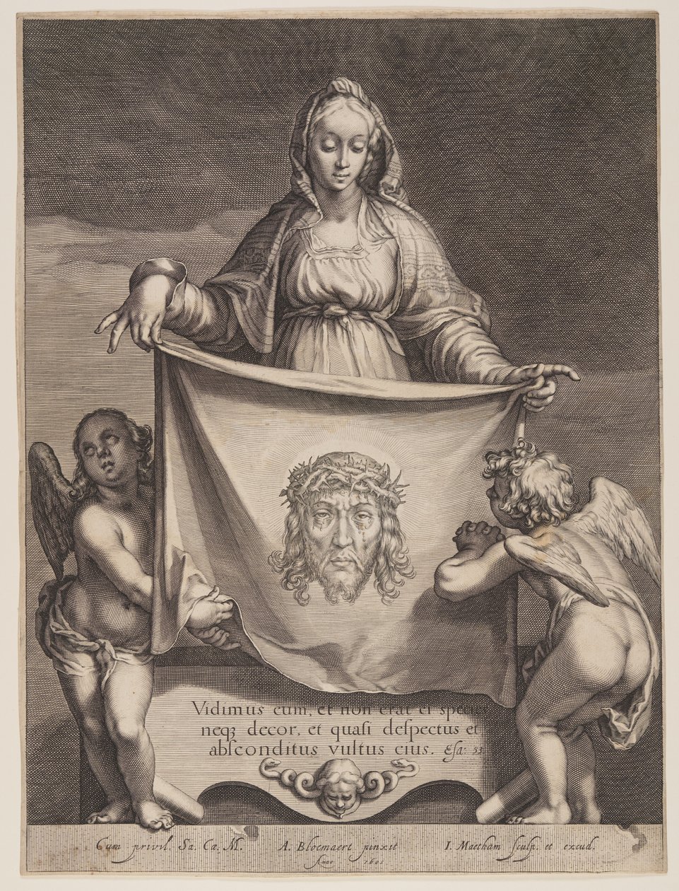Santa Verónica segurando o Sudário de Jacob Matham