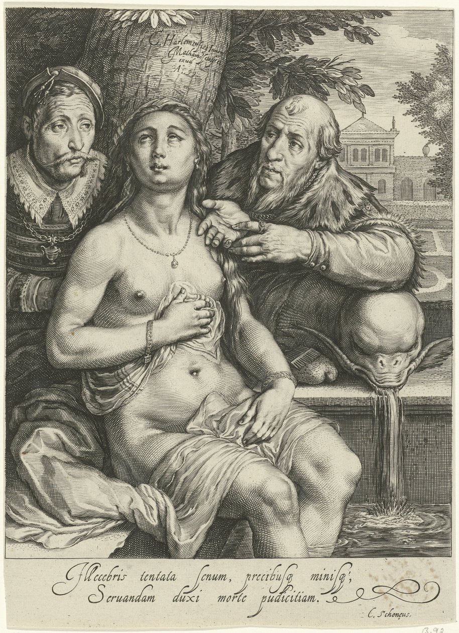 Suzanna e os anciãos de Jacob Matham