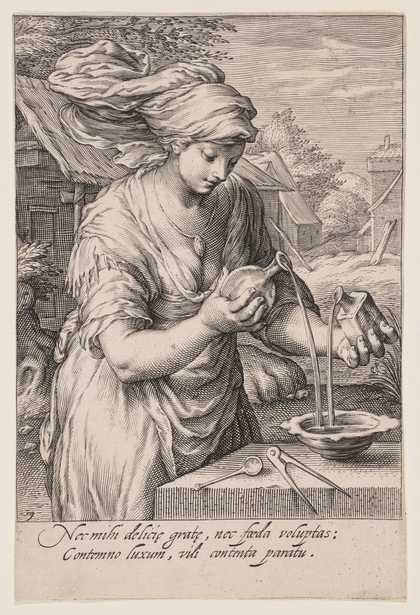 Temperança, de As Sete Virtudes de Jacob Matham