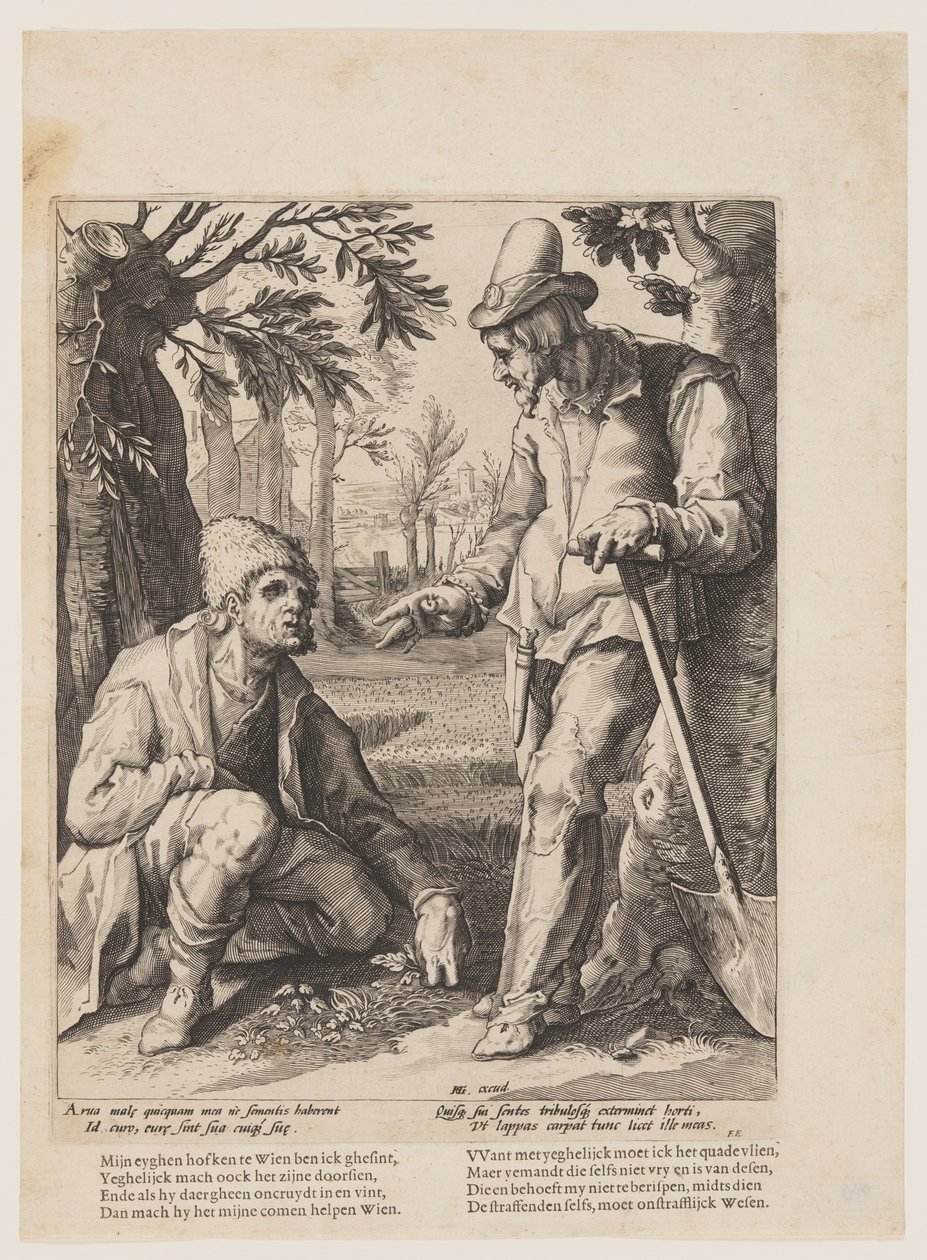 Dois camponeses de Jacob Matham