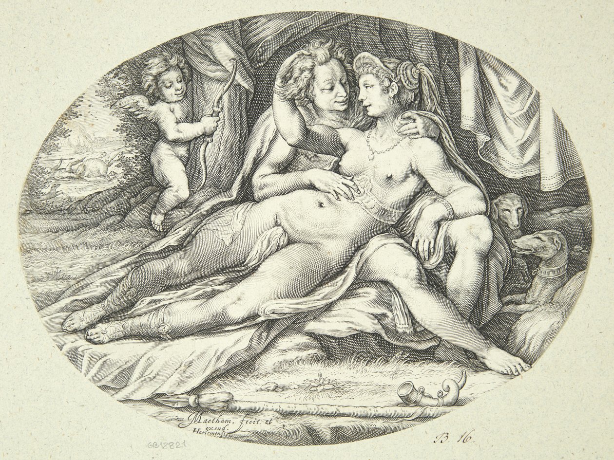 Vênus e Adônis de Jacob Matham