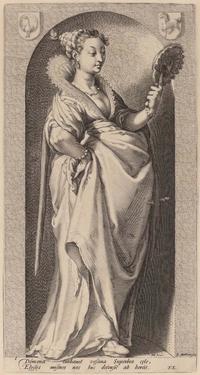 Orgulho de Jacob Matham after Hendrik Goltzius