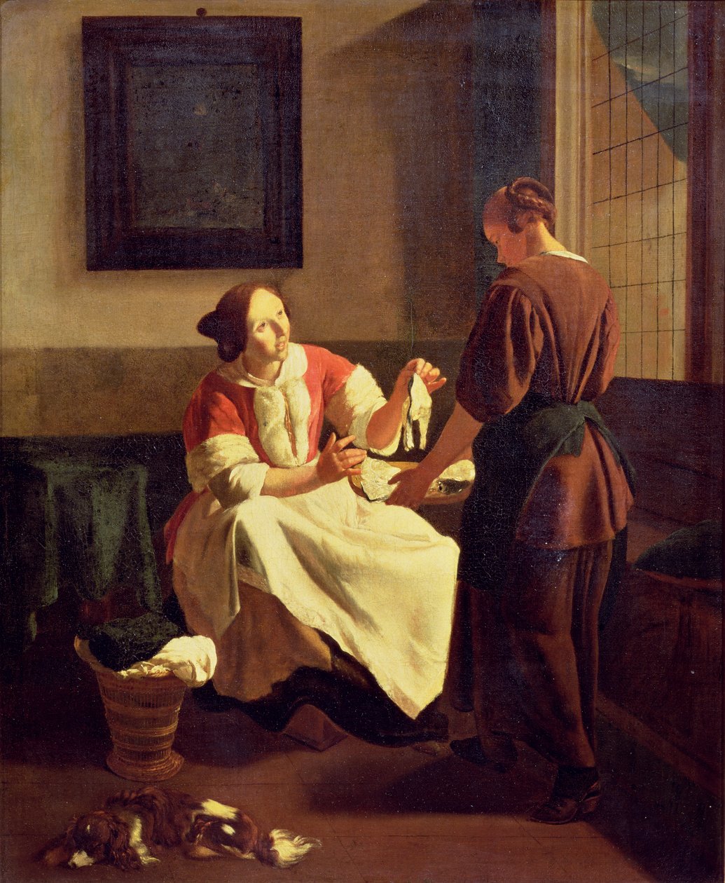 O vendedor de peixe (óleo sobre tela) de Jacob Ochtervelt