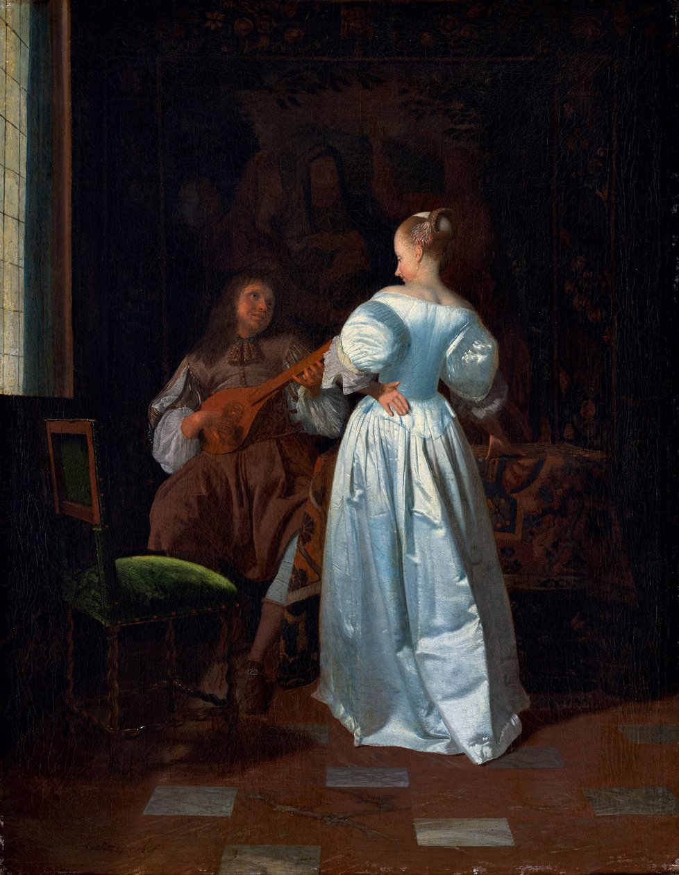 A Serenata, c.1669 (óleo sobre tela) de Jacob Ochtervelt