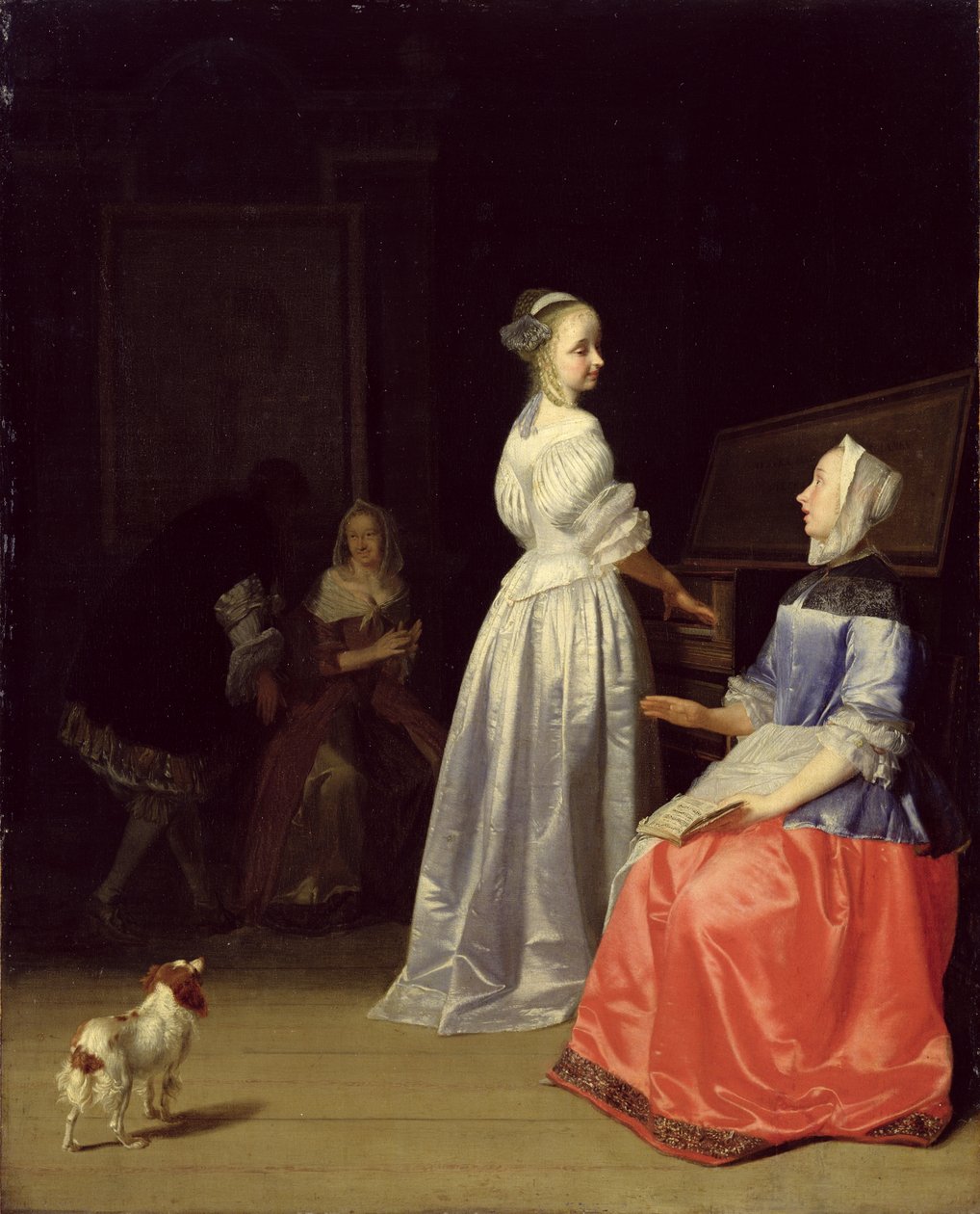O exame de canto, 1669 de Jacob Lucasz Ochtervelt