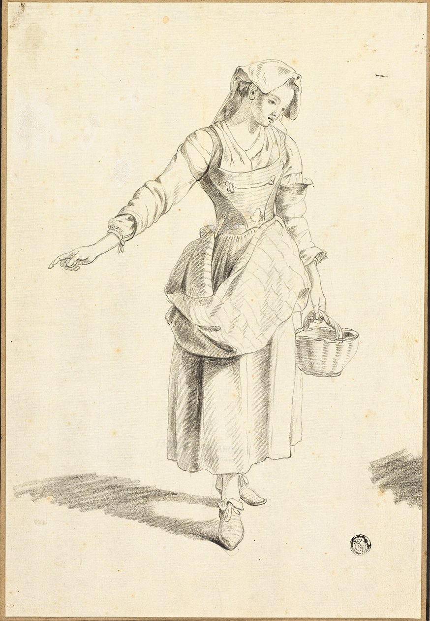 camponesa italiana de Jacob Philipp Hackert