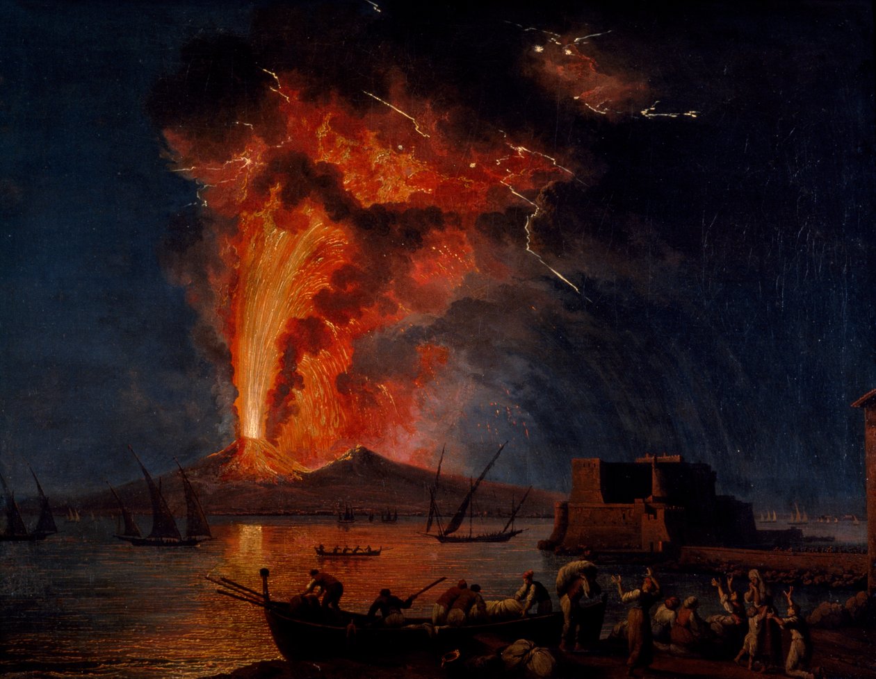 Erupção do Vesúvio de Jacob Philippe Hackert