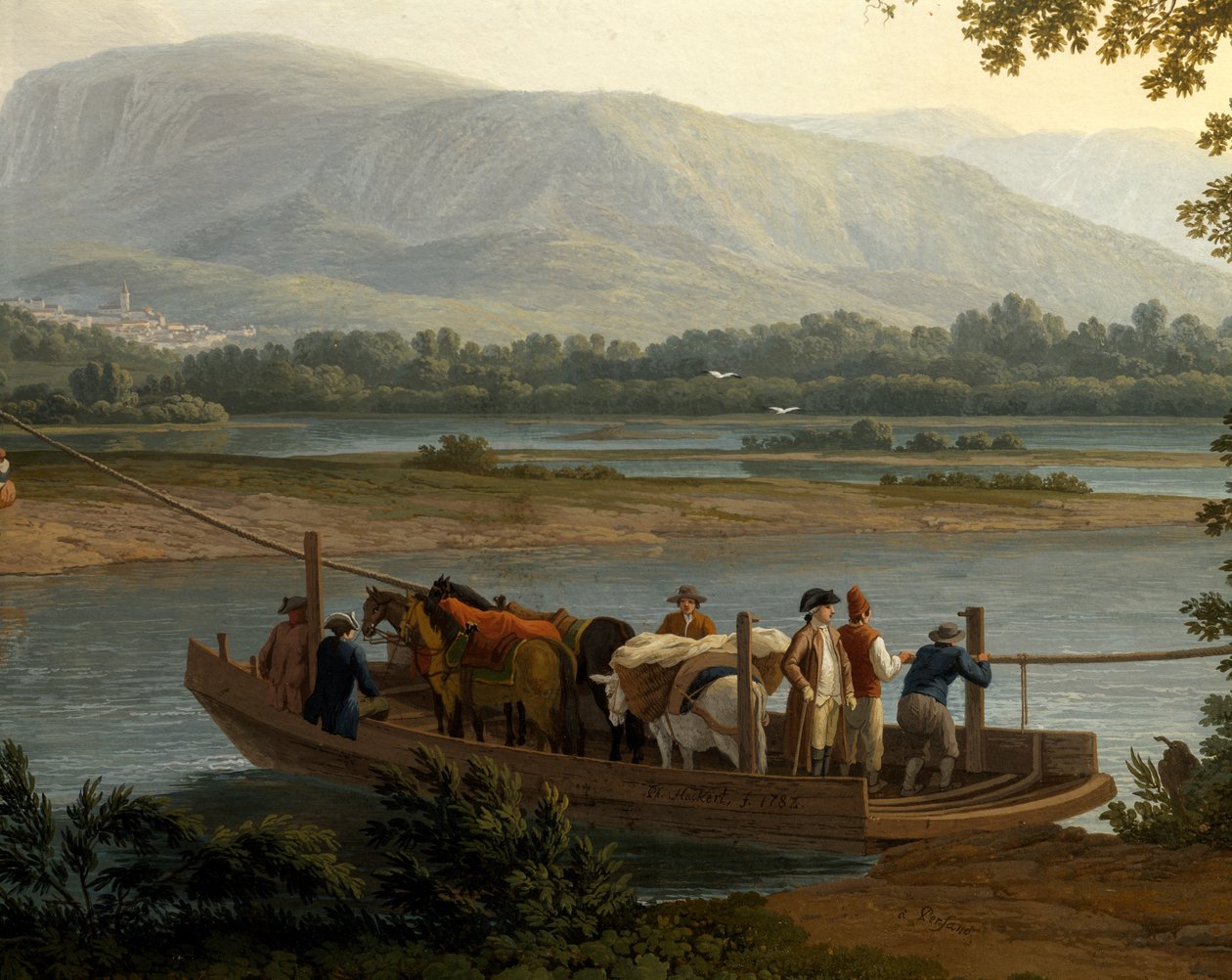 Ferry on Sele, de Jacob Philipp Hackert (1737-1807) de Jacob Philippe Hackert