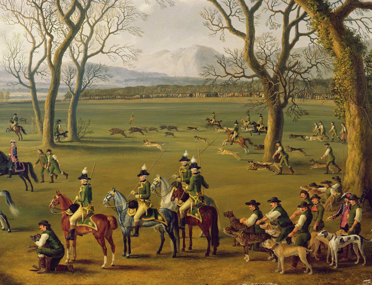 Caçando Javali de Jacob Philippe Hackert