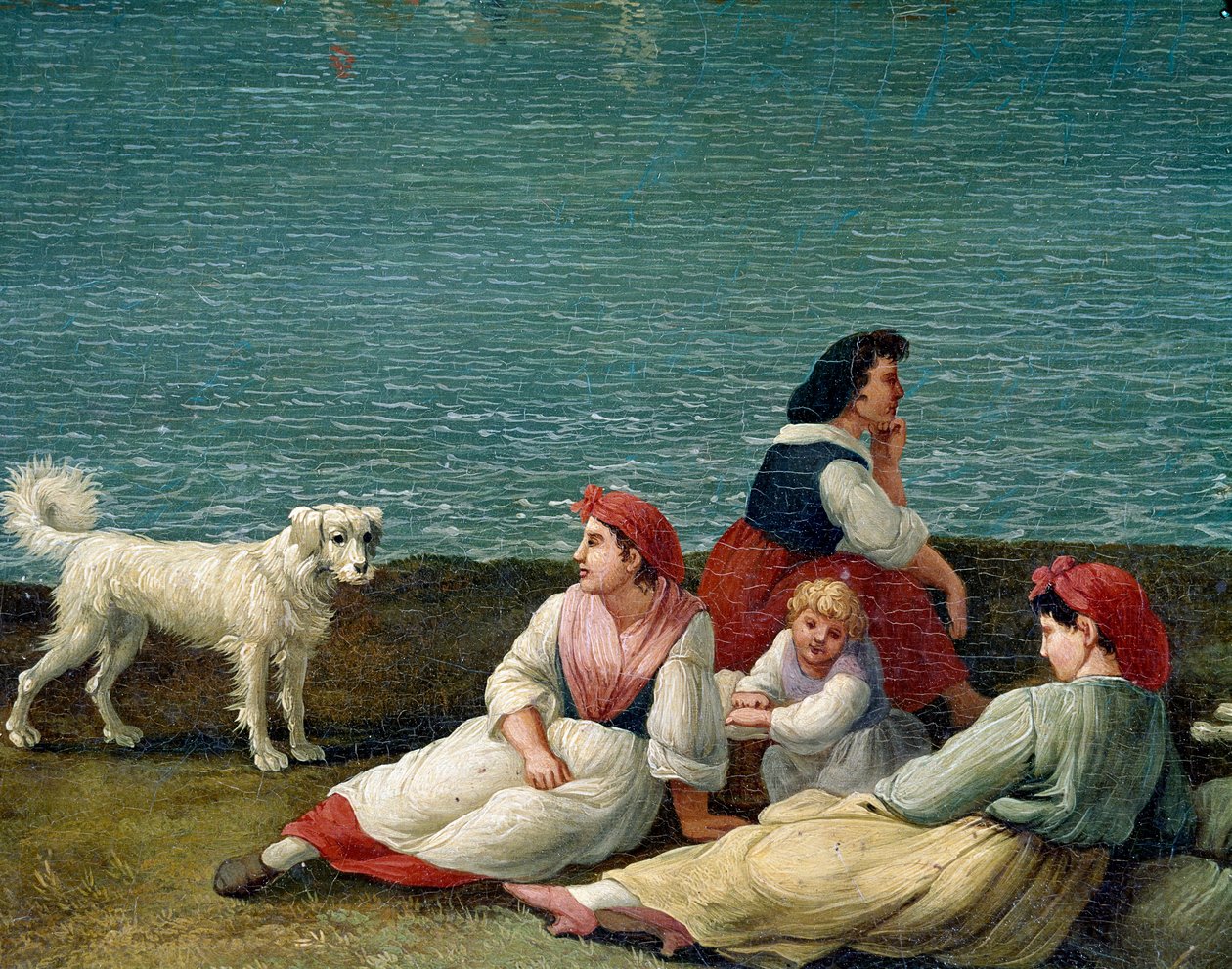 Camponeses de Barletta, Itália - (mulheres camponesas de Barletta) Pinturas de Jacob Philipp Hackert dit Hackert d