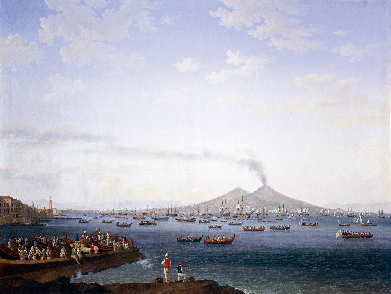 O regresso da Frota da Argélia à Baía de Nápoles de Jacob Philippe Hackert