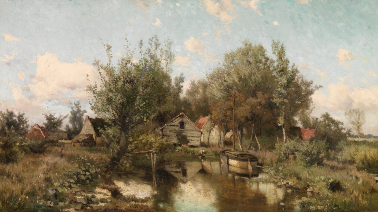 Paisagem perto de Waasmunster (óleo sobre tela) de Jacob Rosseels