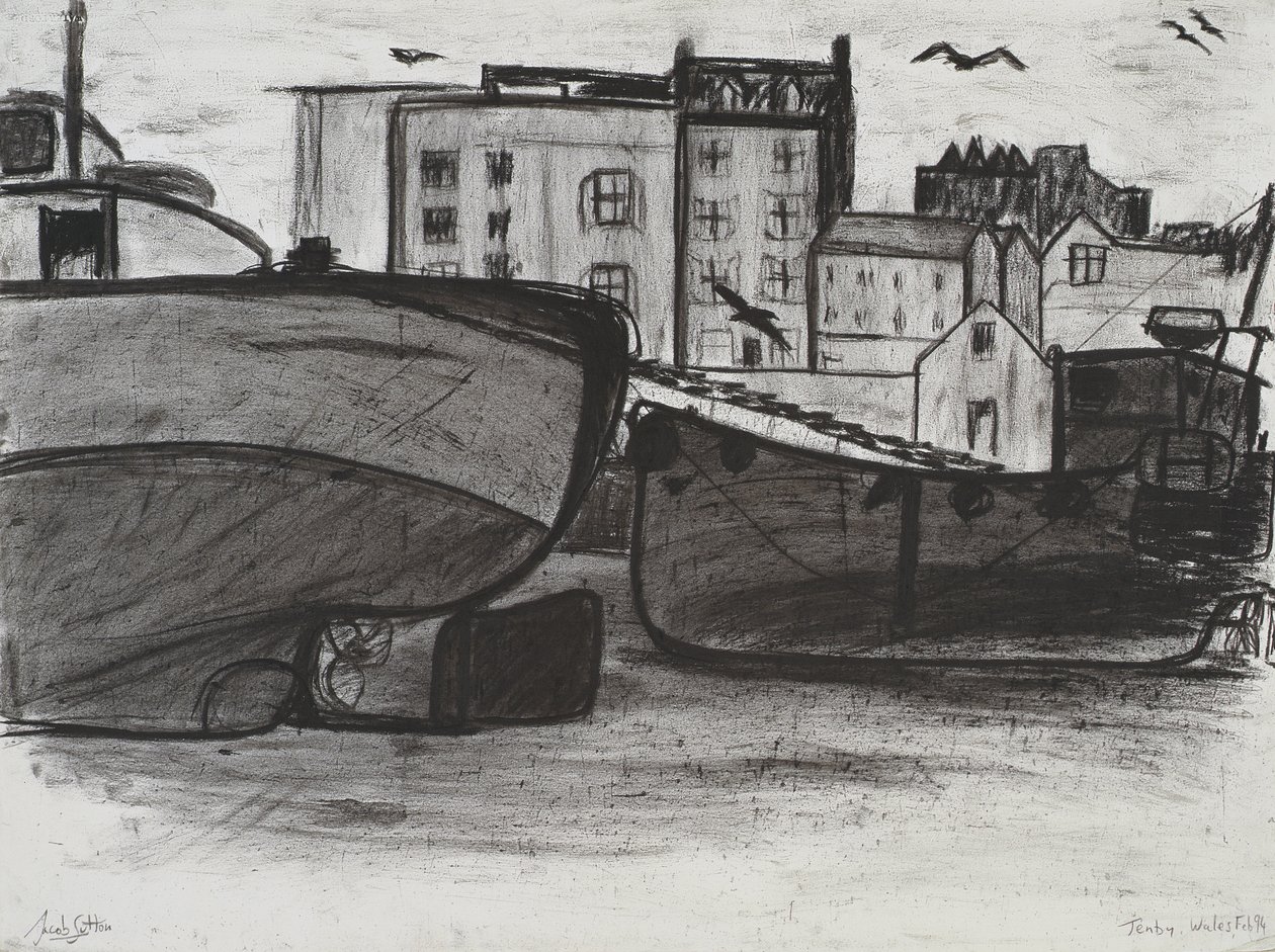Tenby, 1994 (carvão sobre papel) de Jacob Sutton