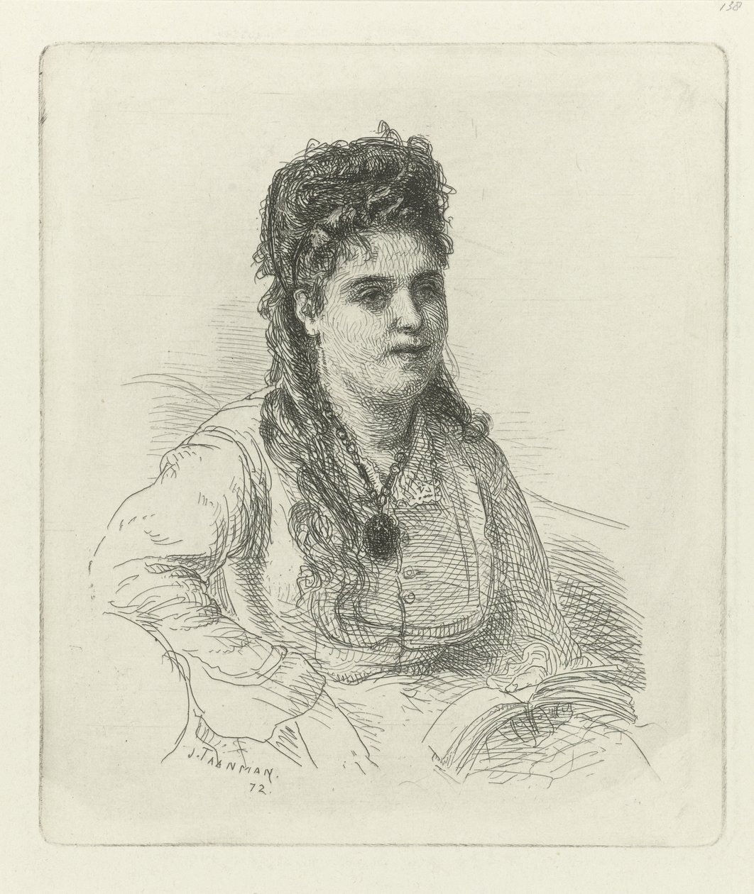 Mulher jovem com medalhão de Jacob Taanman