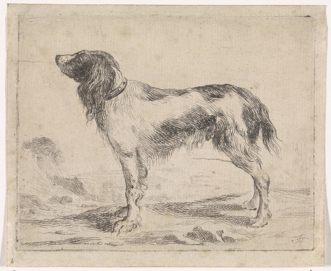 Cão de pé
Cães (título da série) de Jacob Toorenvliet