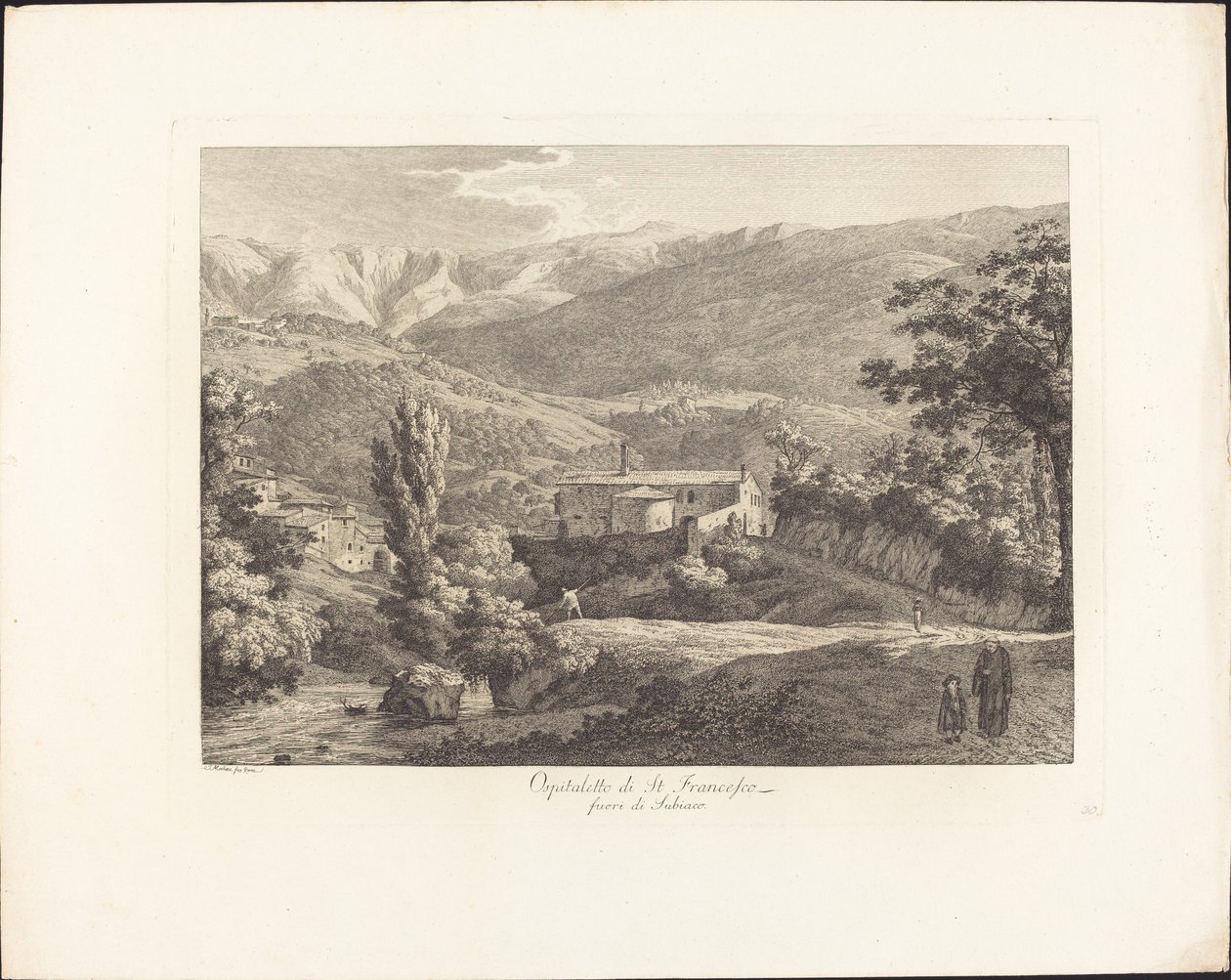 Ospitaletto di San Francesco, fora de Subiaco de Jacob Wilhelm Mechau