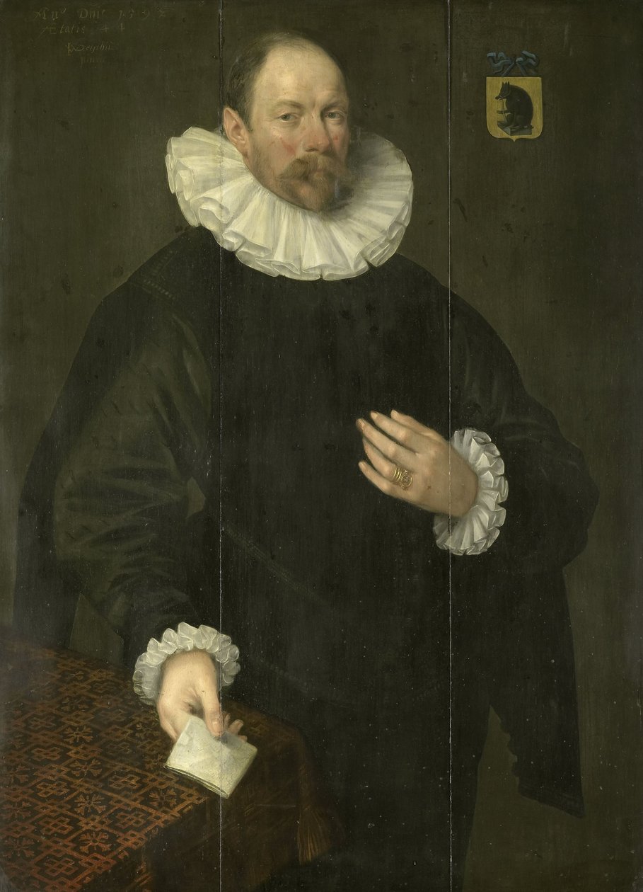 Retrato de Paulus Cornelisz van Beresteyn (1548-1625), Burgomestre de Delft de Jacob Willemsz Delff