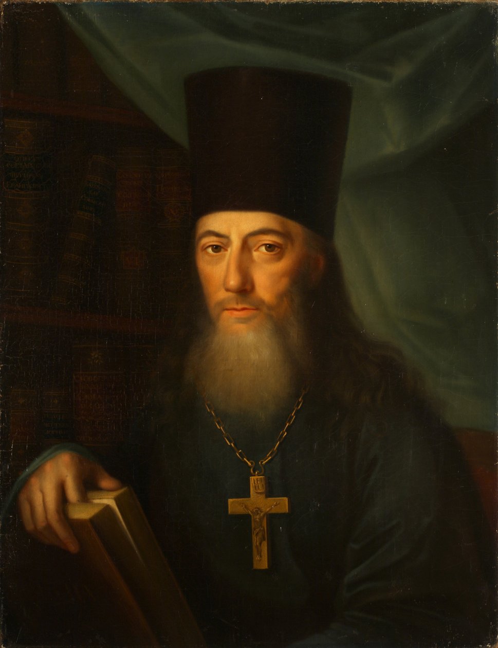 Retrato do escritor Ioann Ioannovich Krasovsky 1746-1811, 1819 de Jacob Zalessky