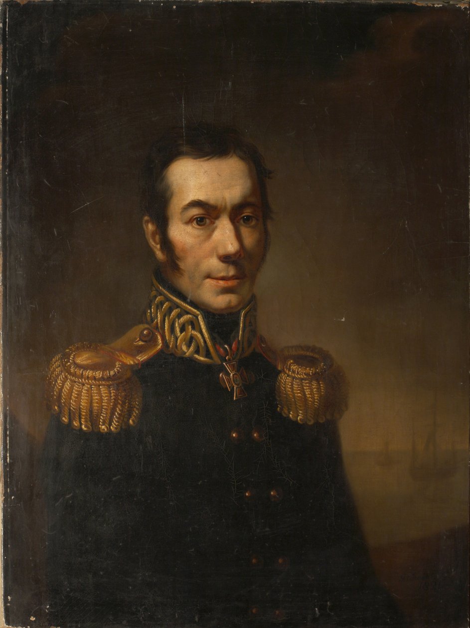 Retrato do escritor Platon Yakovlevich Gamaleya 1766-1817, 1821 de Jacob Zalessky