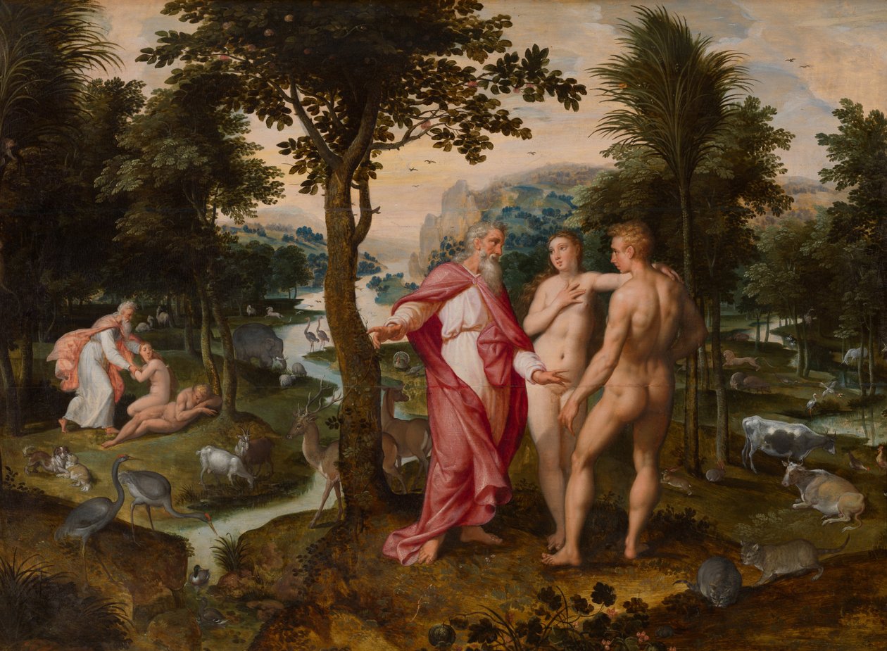 O Jardim do Éden (óleo sobre painel) de Jacob de Backer