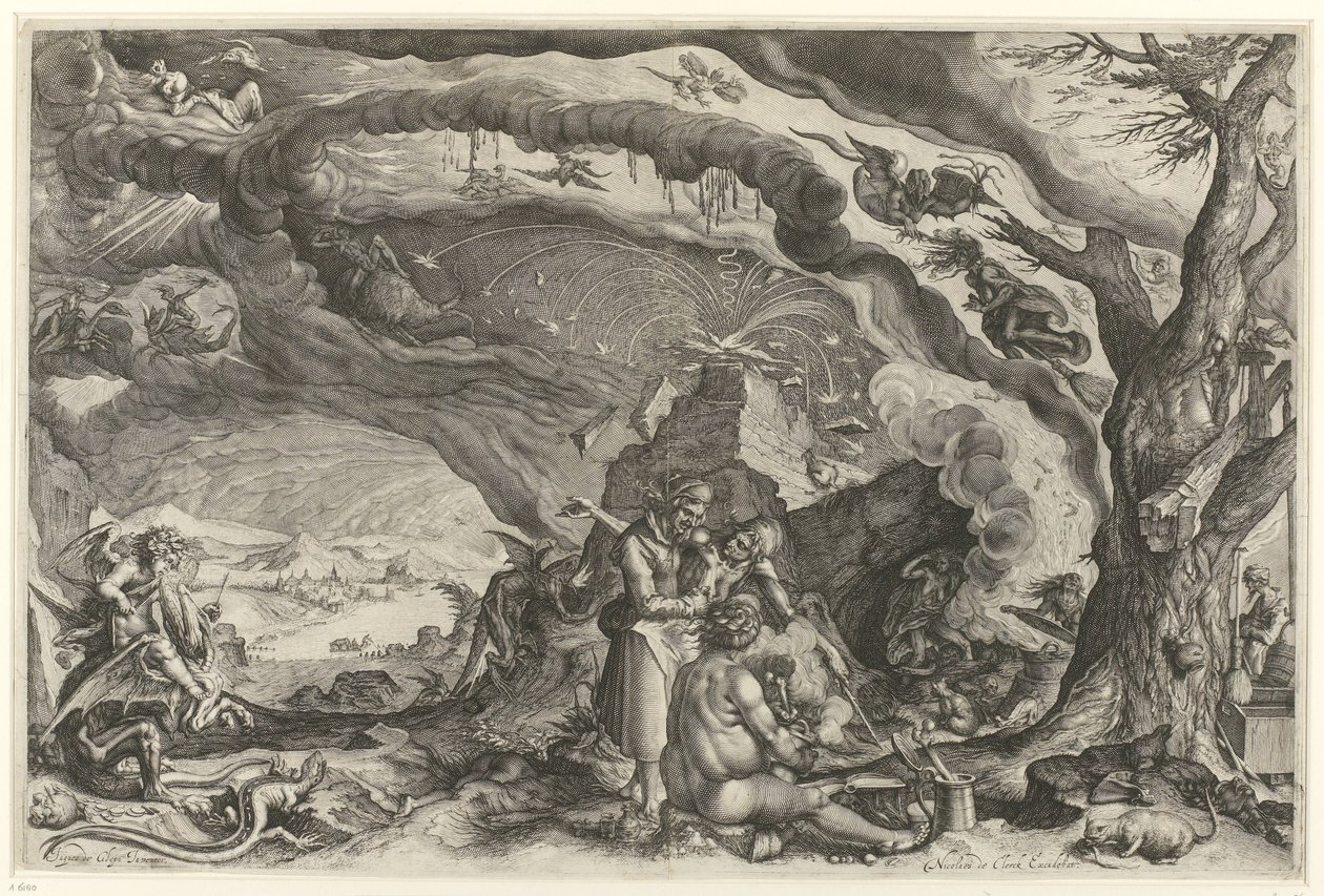 Sabbath das bruxas de Jacob de Gheyn (II) (attributed to workshop of)