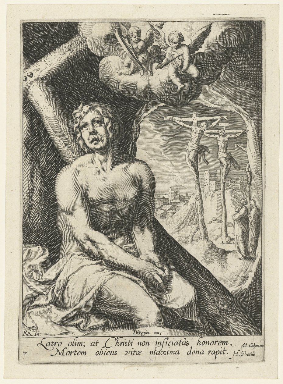 O bom assassino como um pecador arrependido
Oito pecadores arrependidos do Antigo e do Novo Testamento (título da série) de Jacob de Gheyn (II) (workshop of)