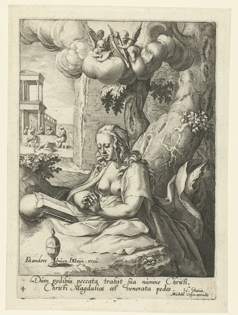 Maria Madalena como uma pecadora arrependida
Oito pecadores arrependidos do Antigo e do Novo Testamento (título da série) de Jacob de Gheyn (II) (workshop of)