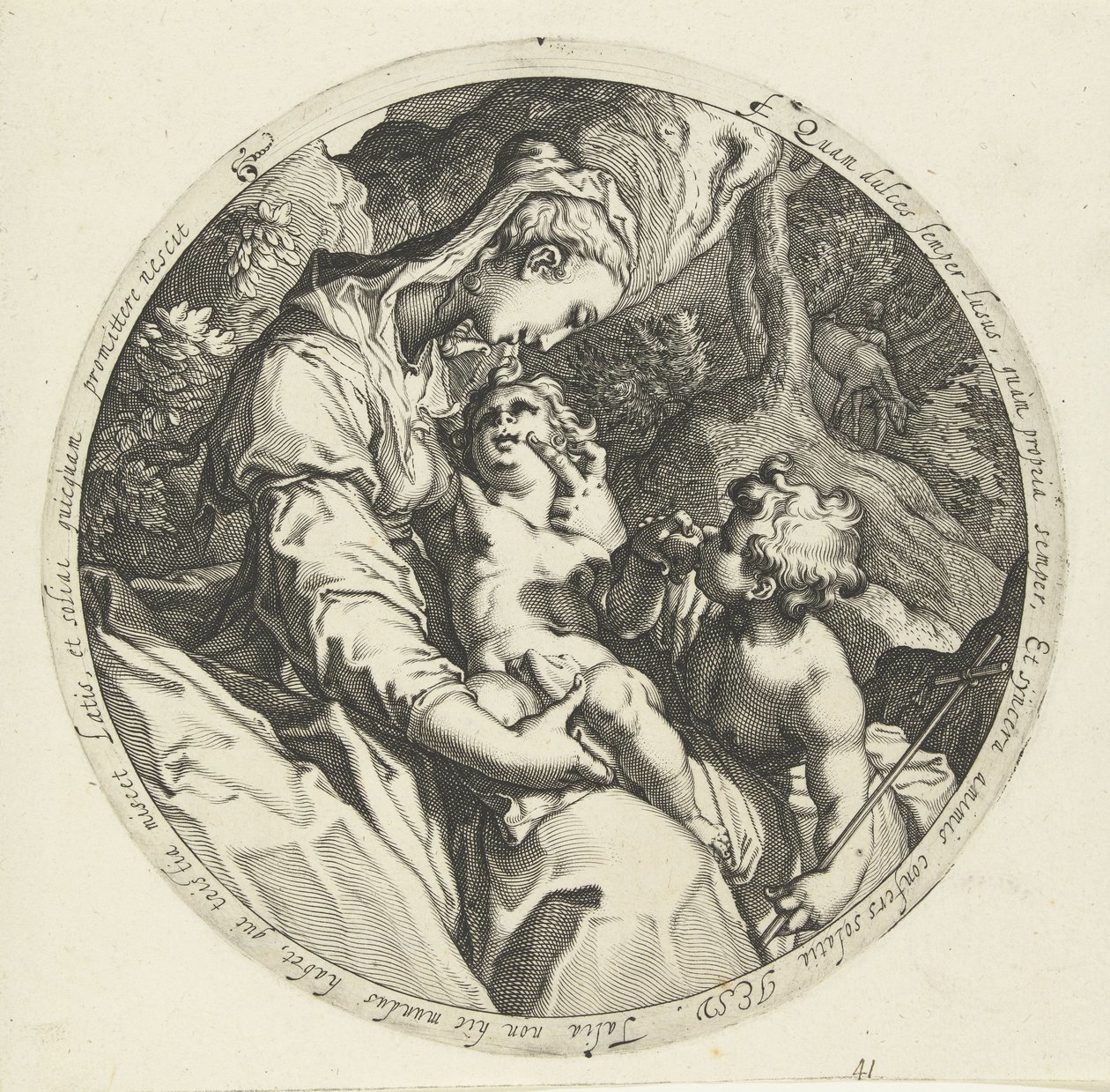 Maria com Cristo menino e João Batista de Jacob de Gheyn (II) (workshop of)