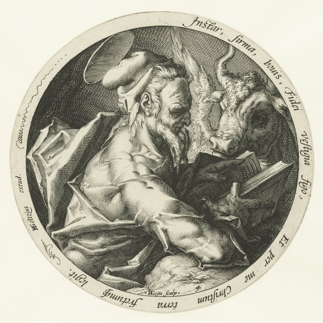 Evangelista Lucas Os Quatro Evangelistas (título da série) de Jacob de Gheyn (II)