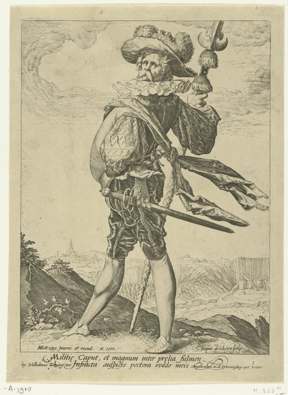 Coronel
Oficiais e soldados (título da série) de Jacob de Gheyn (II)