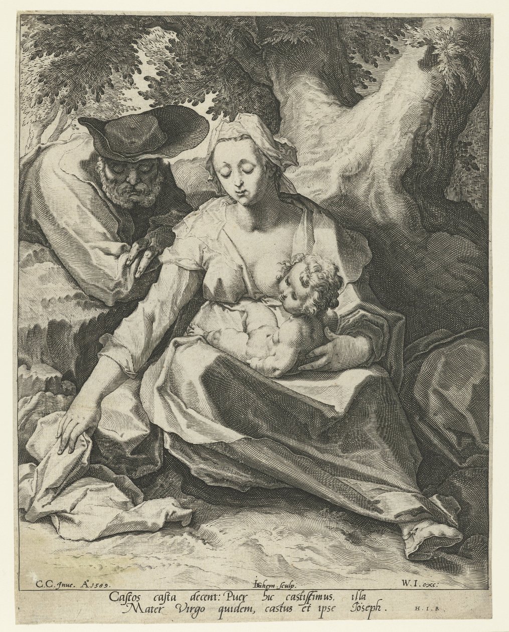 Descansar no voo para o Egipto de Jacob de Gheyn (II)